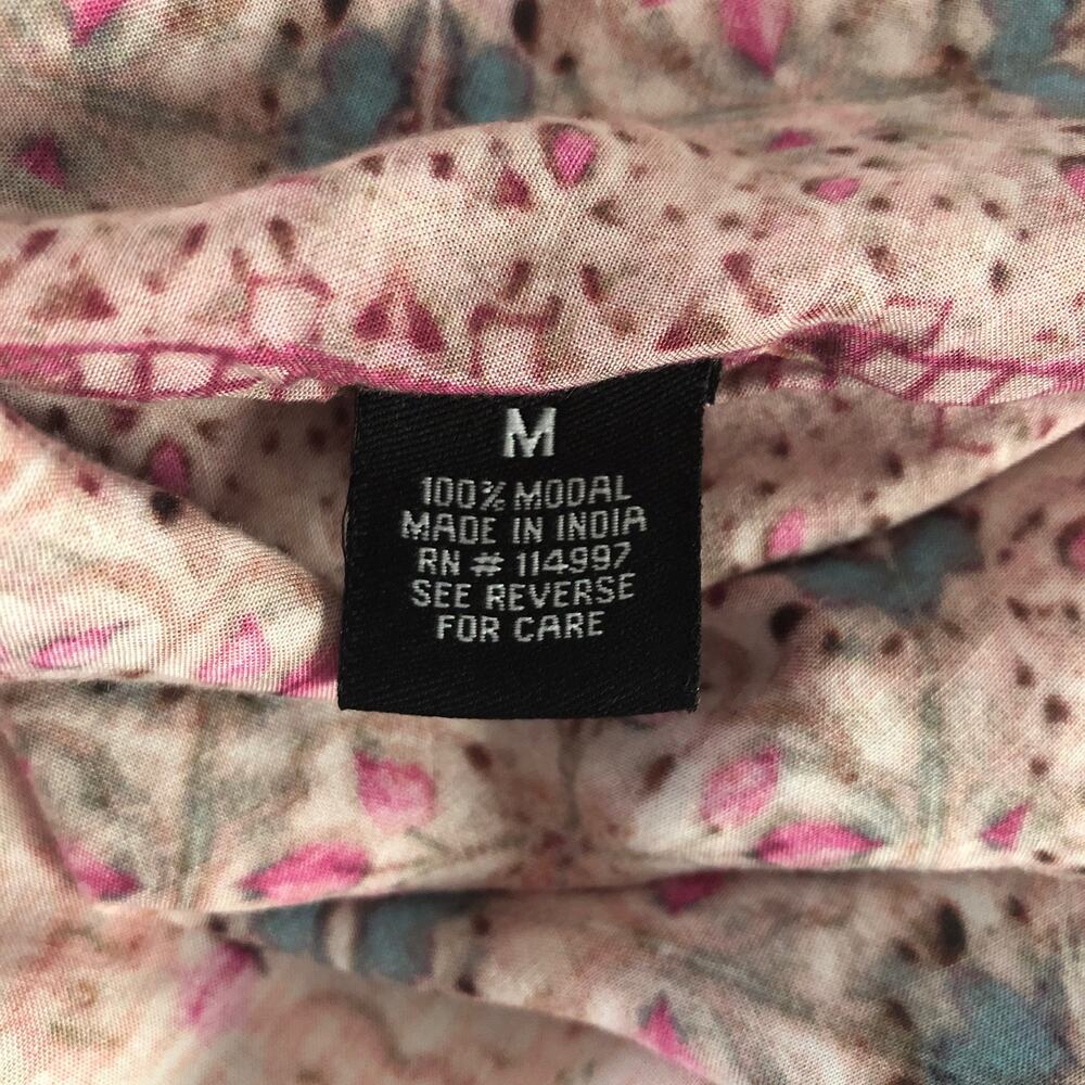 Tolani Women's Size Medium 100% Modal Floral/Bird Top - Picture 8 of 9